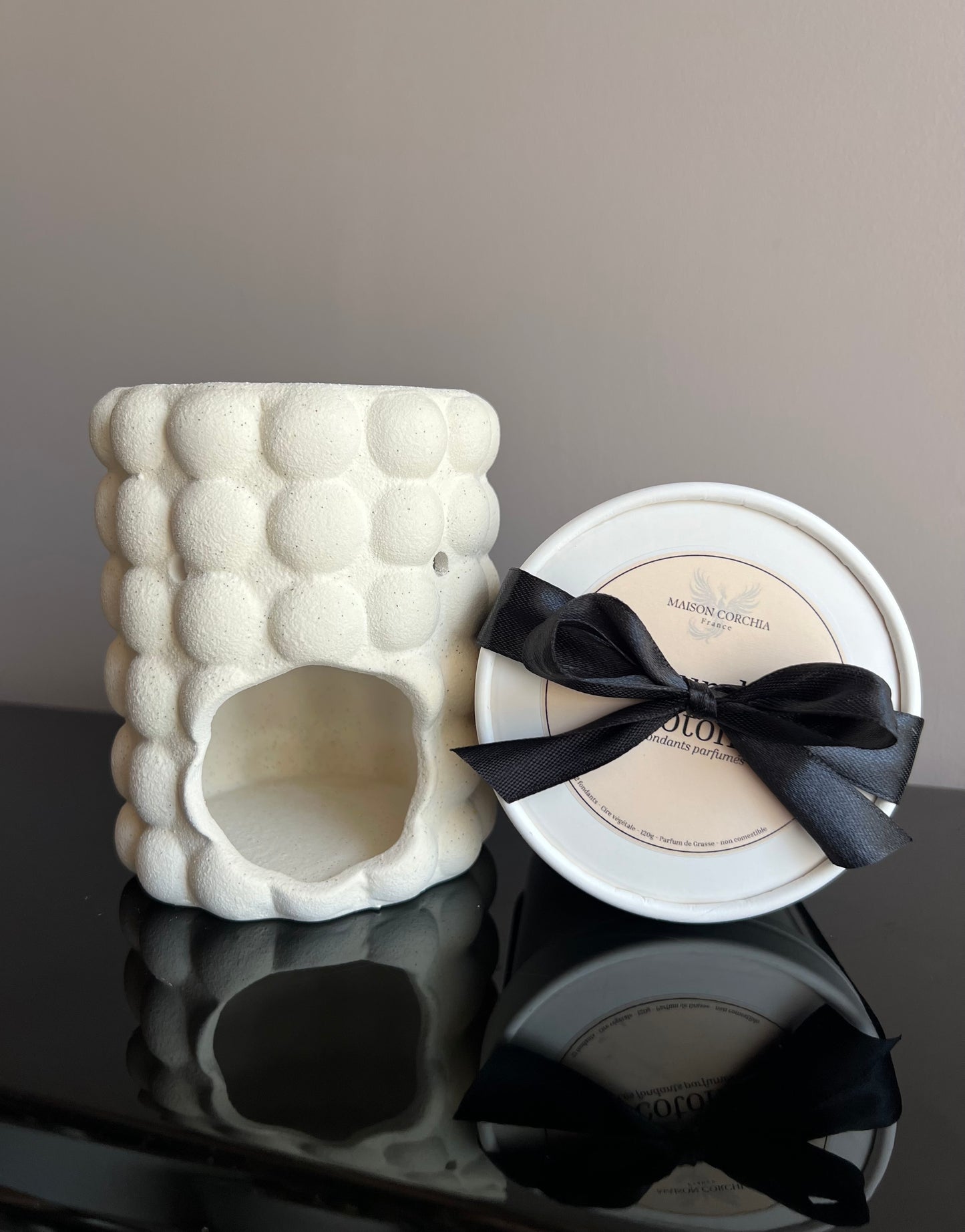 Fondants parfumés et brûleur en dolomite