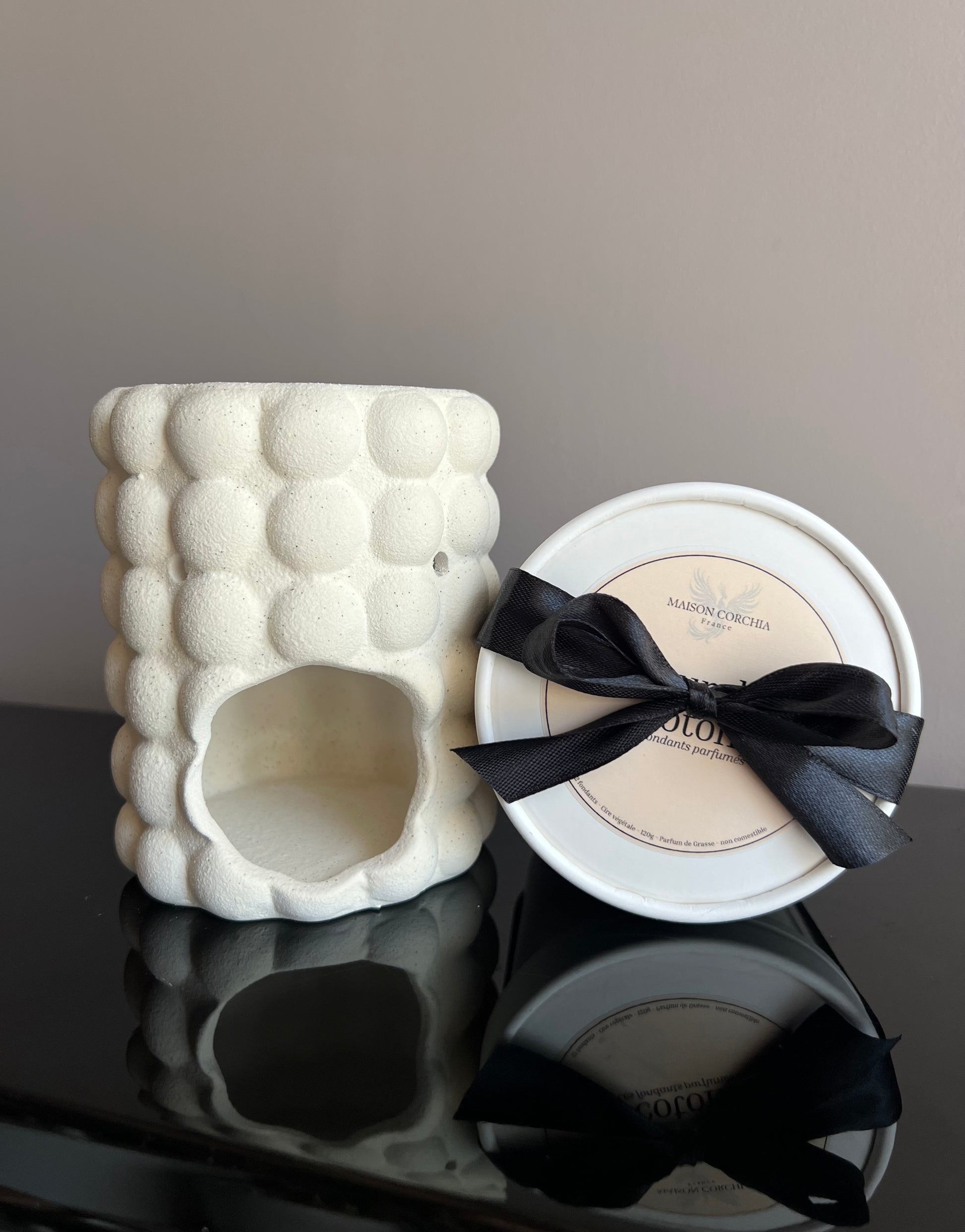Fondants parfumés et brûleur en dolomite