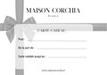 Carte cadeau - Maison Corchia